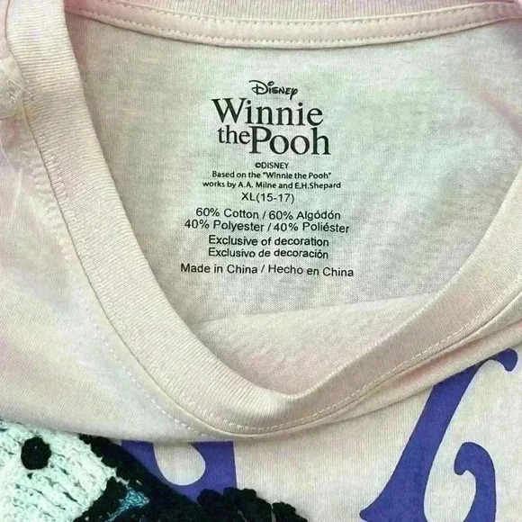 Eeyore shine like a star Juniors Crochet Graphic T with Short Sleeves, Sizes XL - Picture 4 of 7